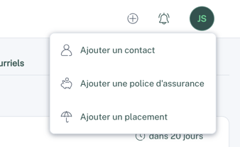 Bouton ajouter un contact - FR