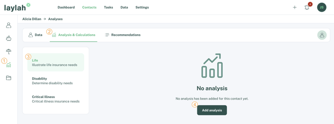 Créer une analyse vie - EN