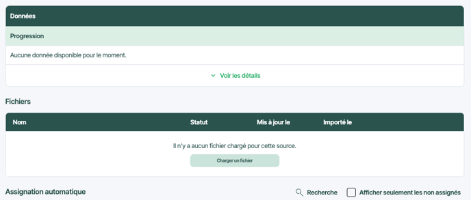 Import CSV Charger fichier - FR