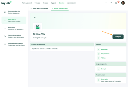 Import CSV Config - FR