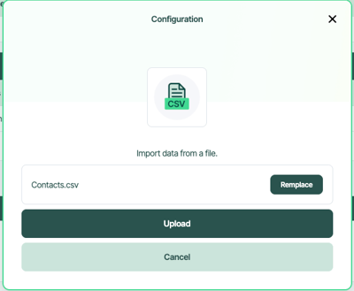 Import CSV Upload file - EN