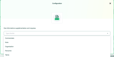 Import CSV choix entité - FR