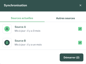 Sélectionner les sources - FR